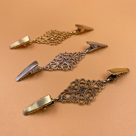 3 st Cardigan Clip Shawl Clips Vintage Tröja Klänning Brosch R