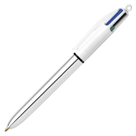 BIC 4 Colours Stylo multi-couleurs Argent
