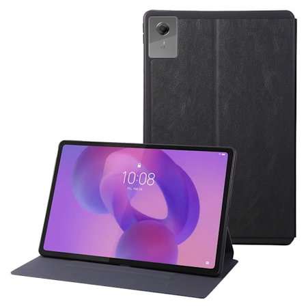 SKALO PU-Læder Cover til Lenovo Idea Tab Plus - Sort