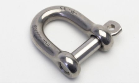 Seldén Schackel M12x24x39 i rostfritt stål med fångad bult, SWL 2550kg för marin användning och hög belastning