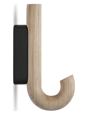 Gejst Hook Hanger Mini Oak/Black - Brown - H:13.3CM
