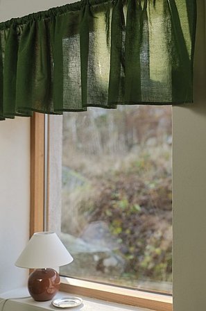 Jotex - Gardinkappa Linnemix Mörkgrön LILL - Köp Gardinkappor hos Jotex