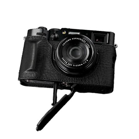 Äkta Läder X100VI Kameraväska Halvkropp Kompatibel med Fujifilm X100VI Handgjord Väska