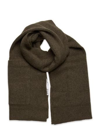 Slflinna-Mia Knit Pocket Scarf B Green Selected Femme