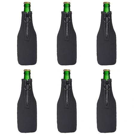 [CA] Neopreeninen olutpullon suojus, oluen kylmäsuojus, eristyssuojus vetoketjulla 12/330 ml pulloille