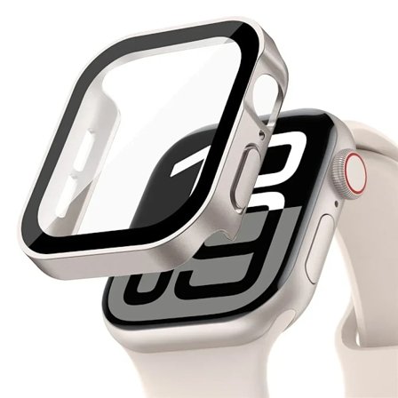 Skal för Apple Watch 10 Fodral 46mm 42mm 45mm 41-44-40mm Härdat Glas Skärmskydd Serie 7 8 9 SE 5 Apple Watch Tillbehör