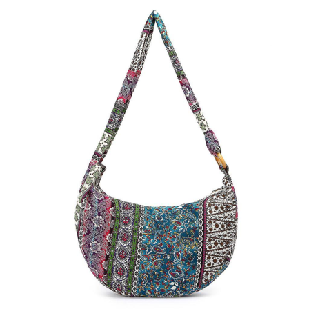 Ny Dam Vintage Etnisk Axelväska Crossbody Boho Hippie Tote Messenger Väskor