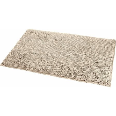 Sklisikker badematte i mikrofiber med høy luv 40 x 60m Beige csparkv-eu