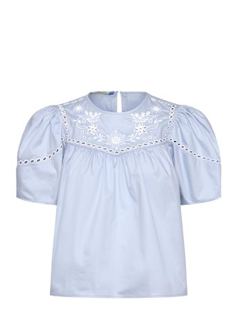 Scotch & Soda | Cotton Twill Embroidered Top | 34