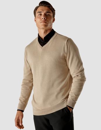 Fine Knit Crewneck Khaki Molinaire | SHAPING NEW TOMORROW Khaki Molinaire / XXX-Large
