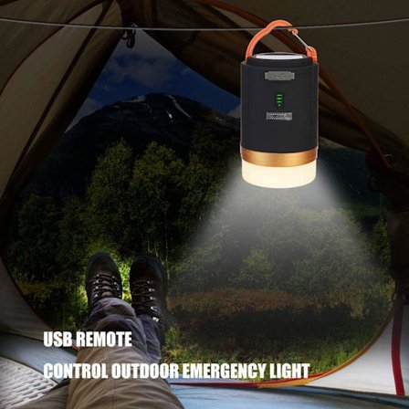 Teltleir Camping Lys IPX6 Vanntett LED Camping Lykt Batteridrevet Oppladbar Nødlys 3 Lysmoduser Fjernkontroll