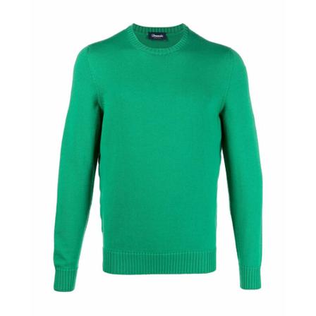 Drumohr, Crew-Neck Sweater Groen, Heren, Maat:L