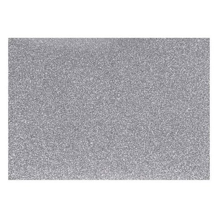 Glittersilver strykpapper - 14,8 x 21 cm