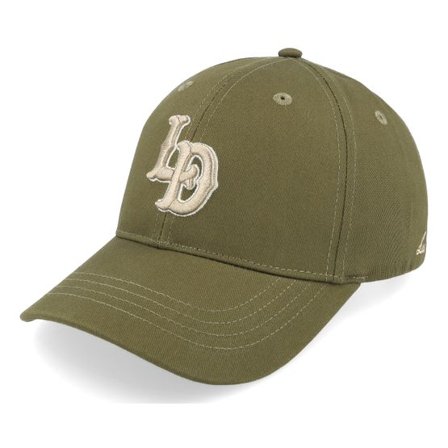 Les Deux - Grön adjustable Keps - Ld Logo Baseball Cap Olive Night Green Adjustable @ Hatstore