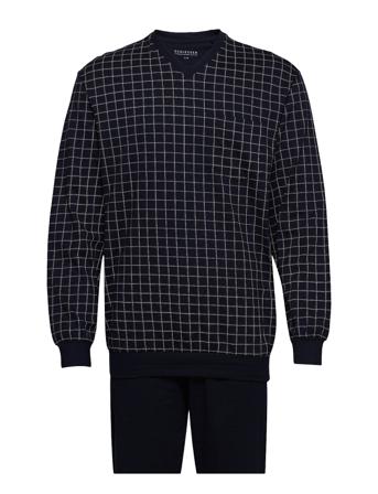 Pyjama Long Pyjamas Blå Schiesser