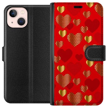 Yhteensopiva Lompakkokotelo Apple Apple iPhone 13 GoldenHearts