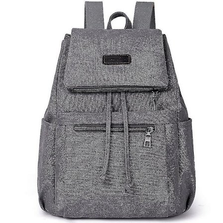 Canvas ryggsäck dam Retro ryggsäck(Grå)