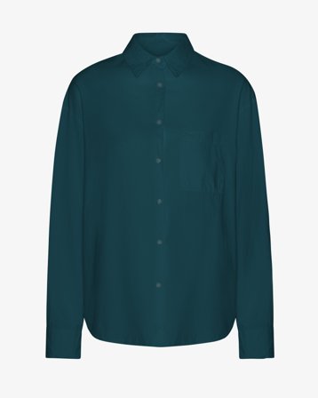 Organic Oversized Shirt - Ocean Green L