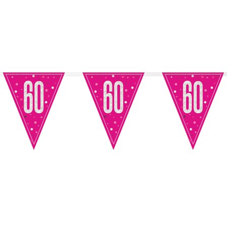 Flaggirlang 60 År Rosa & Silver