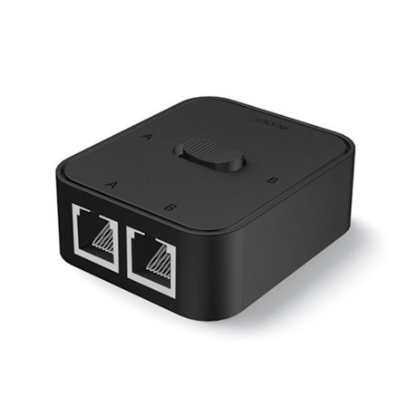 Nätverksswitch 2 portar Snabb switch Strömfri Hög prestanda Höghastighets LAN-växling 1000Mbps 2 i 1 ut/1 i 2 ut Smart RJ45 Intern Extern
