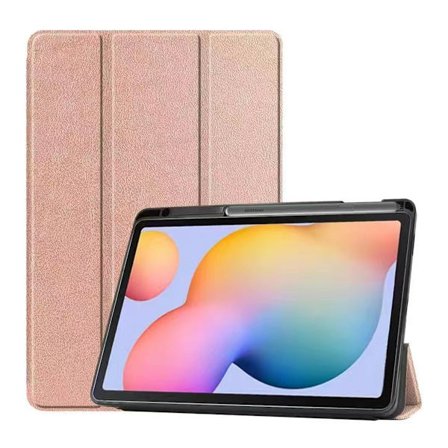 Etui til Galaxy Tab S6 Lite 10,4 tommer 2024/2022/2020, med skjermbeskytter, trefoldig stativ, slankt deksel med støtte