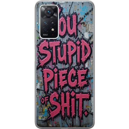 Kompatibelt Mobilskal till Xiaomi Redmi Note 11 Pro Rosa graffititext