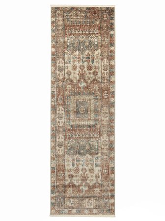 Pequeno Iramis Tapete - Vermelho Enferrujado/Verde 80X250 Lã