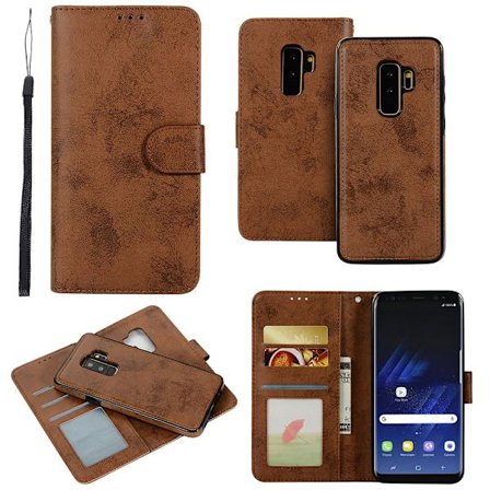Samsung Galaxy S9Plus - Silk-Touch Fodral med Plånbok och Skal