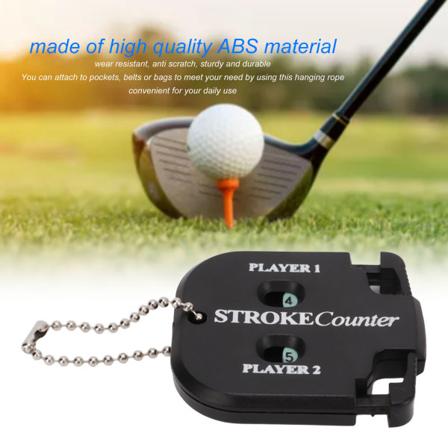 Mini-neliön muotoinen pistelaskuri 2 pelaajalle, kannettava golfpistelaskuri ulkoilulajeihin