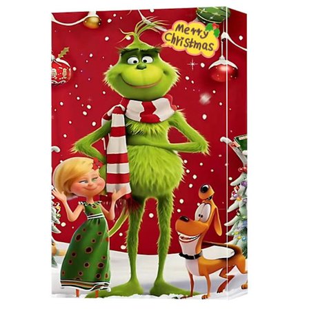Adventskalender 2025 Ny Grønn Monster Grinch Jule Blind Box - B