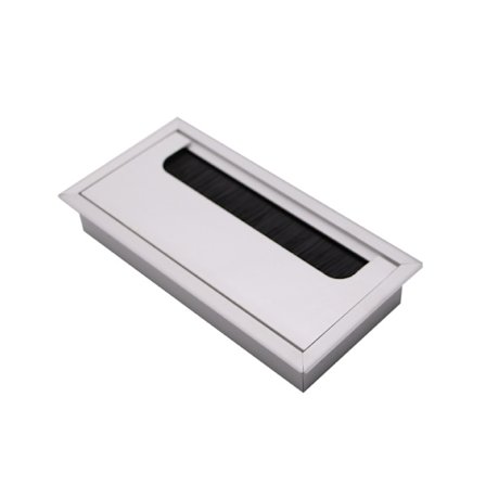 Silver Set med 2 kabelgenomföringar - Aluminium - 160 x 80 mm