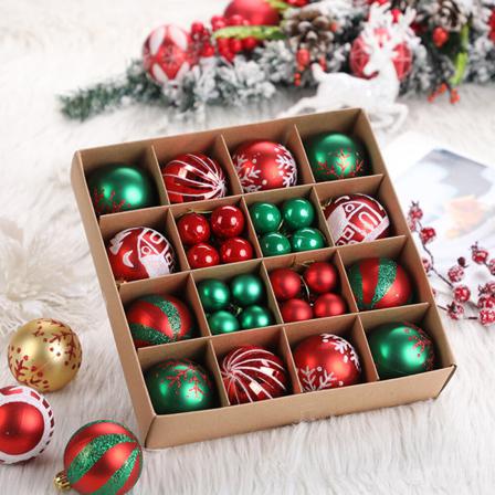 Flerfärgade Runda Hängningar Xmas Ornament Målade Dekorationer