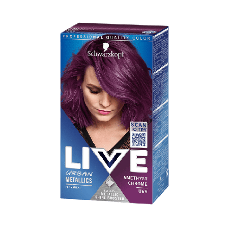Schwarzkopf LIVE Intense Color - U69 Amethyst Chrome Hårfärg Unisex Lila 142 ml