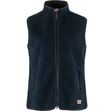 Fjällräven Dam's Vardag Pile Fleece Vest in Navy | Size: Large, Polyester