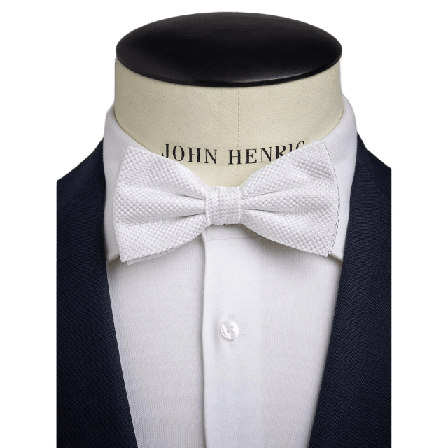 John Henric Bow Tie Formal Kostymtillbehör Herr Vit ONESIZE