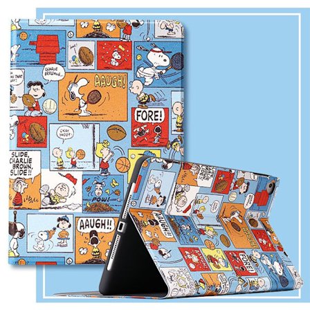 Stilig deksel for iPad Air 4 10.9" Blått Grid Snoopy Alt i Ett