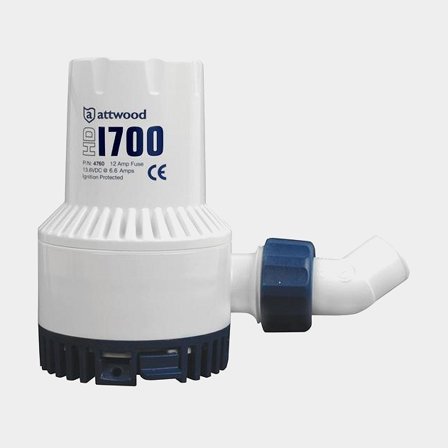 Pompa di sentina elettrica Attwood HD1700 GPH (107 litri/min), 12 V
