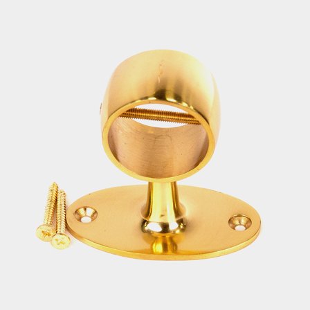 Guardrope holder for guardrope PolyRopes, brass, 36 mm