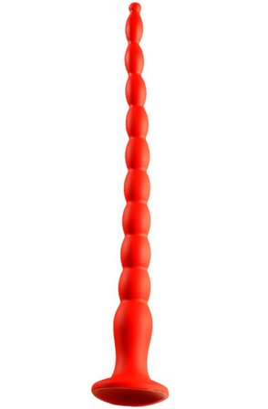 Stretch Worm Long Dildo Red 43cm - Woome.pl