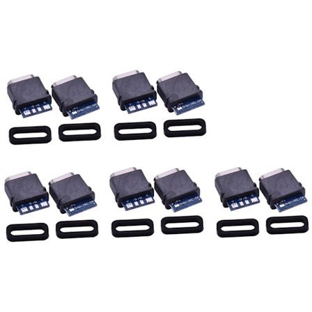 10 stk. Vanntett USB C Type-C 4-pinners kontaktport Datasokkel for DIY PCB Lodding Lading Data
