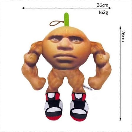 Ny italiensk Brainrot Plys Tralalero Tralala Plys TungTungTung Sahur Plys fyldte dukker Blød k [DB] Muscle Orange