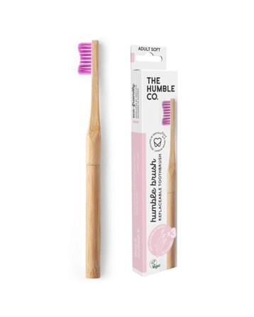 The Humble Co. - Bambus Zahnbürsten - Humble Brush Adult Soft 3x Heads Lila