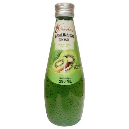 Kiwi-drik med Basilikumfrø 290 ml