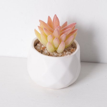 1 stk. (Pink) Kunstige Sukkulenter Planter, Mini Falsk Plante Pot med