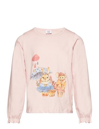 Ammy - T-Shirt T-shirts Long-sleeved T-shirts Rosa Hust & Claire*Betinget Tilbud