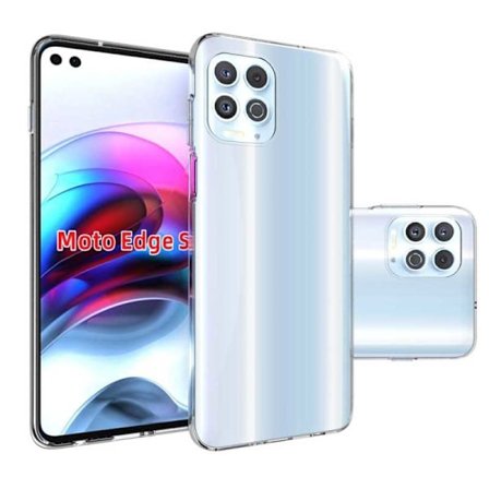 Motorola Moto G100 Stöttåligt Genomskinligt Skal Simple