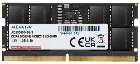 ADATA DDR5 SO-DIMM 5600 48GB AD5S560048G-S