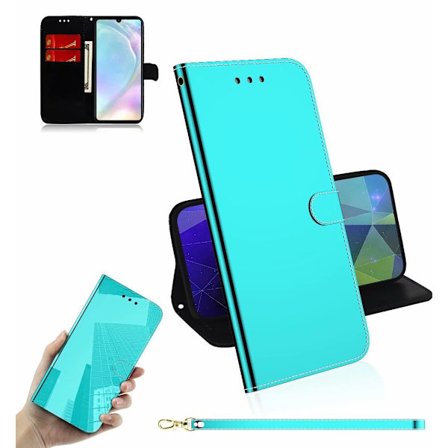 Etui til Samsung A22 4G Mintgrønn Imitasjon speil skinn kortlommebok flip