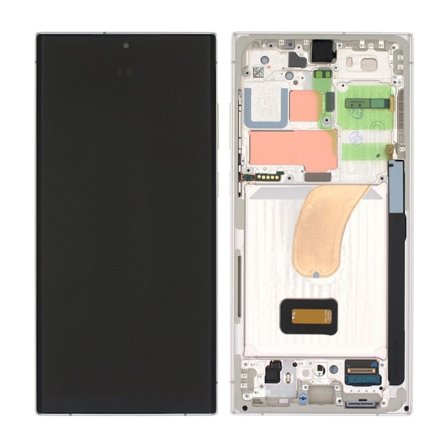 Samsung Galaxy S23 Ultra Skärm med LCD Display Original - Kräm