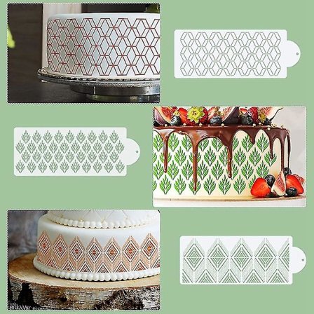 6 stk. kagedekorationsstencils blomsterkage skabeloner kage pr